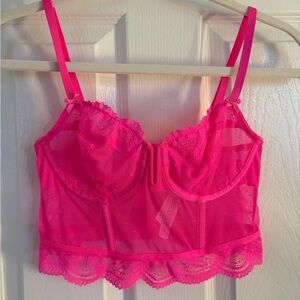 Auden Hot Pink Lace Bralette